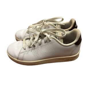 Vintage Adidas Women's Size 3 Advantag Base Athletic Tennis Shoes White Sneaker